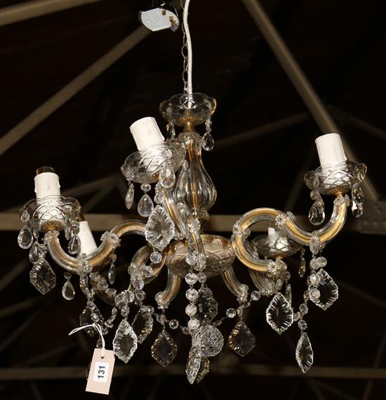 Glass chandelier